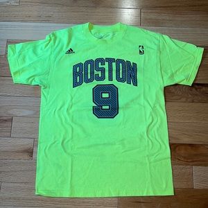 Boston Celtics Adidas Neon Yellow Rajon Rondo t-shirt size medium